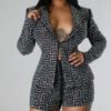 Diamond Pattern Blazer