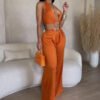 Sunset Glam Halter Jumpsuit
