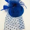 Blue Fascinator with Polka Dot Veil